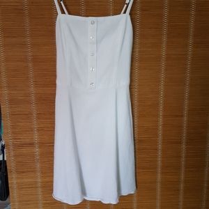 Hollister white cotton spaghetti strap dress